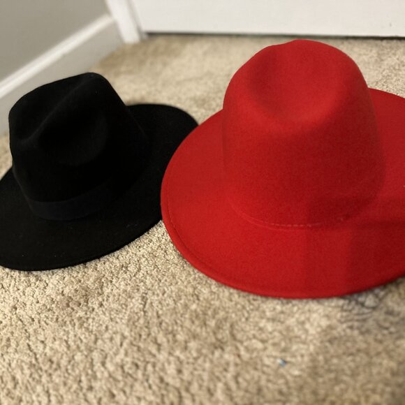 Source Unknown Other - 2 Pack Mens Womens Fedora Hat Classic Wide Brim